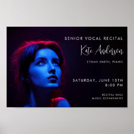 Póster Plantilla de Recital de Concierto de Música Fotogr