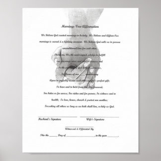 Póster Plantilla de renovación de voto de matrimonio de c