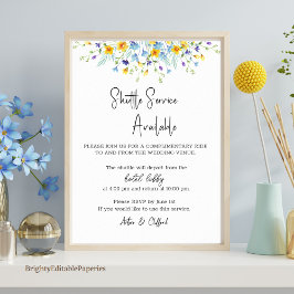 Póster Plantilla de Rótulo de servicio del transbordador