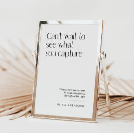 Póster Plantilla de Rótulo de tabla de cámara desechable 