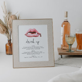 Póster Plantilla de Rótulo del menú de la barra de fiesta