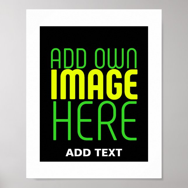 PÓSTER PLANTILLA DE TEXTO DE IMAGEN NEGRA SIMPLE EDITABLE (Frente)