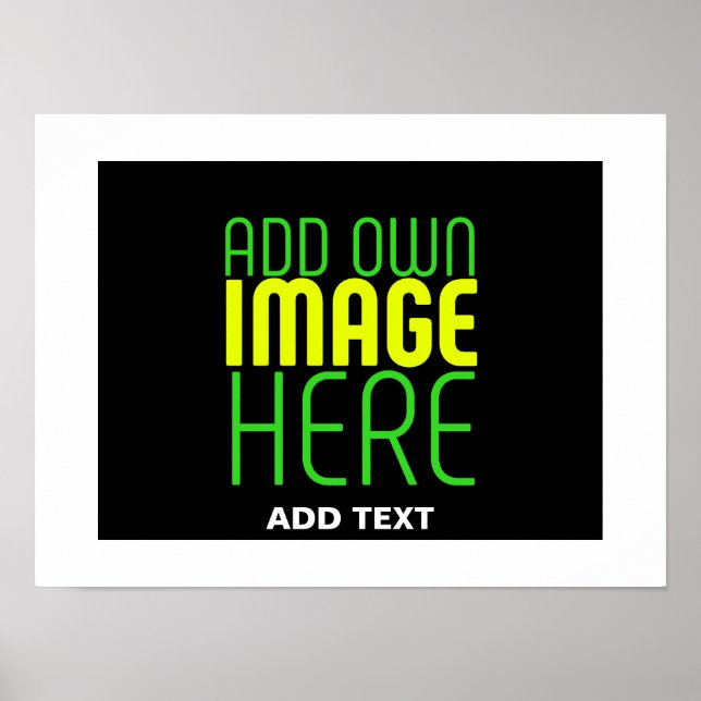 PÓSTER PLANTILLA DE TEXTO DE IMAGEN NEGRA SIMPLE EDITABLE (Frente)