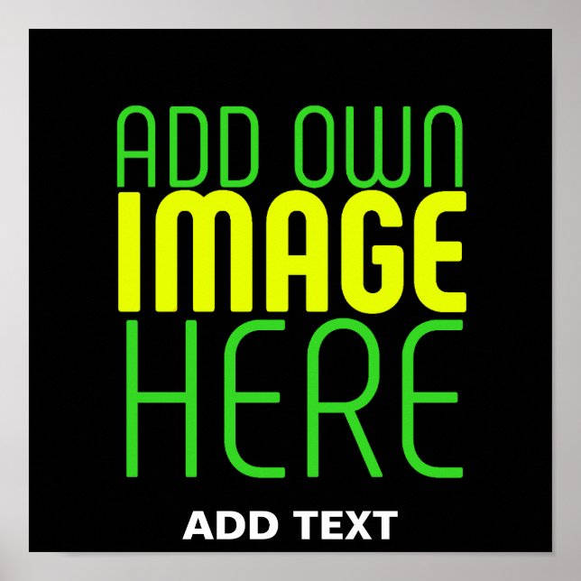 PÓSTER PLANTILLA DE TEXTO DE IMAGEN NEGRA SIMPLE EDITABLE (Frente)