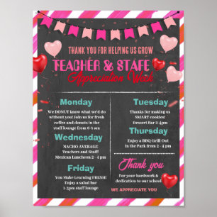 Póster Plantilla de valoración de docentes el día de San