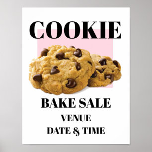 Póster Plantilla de venta de galletas, venta de pasteles