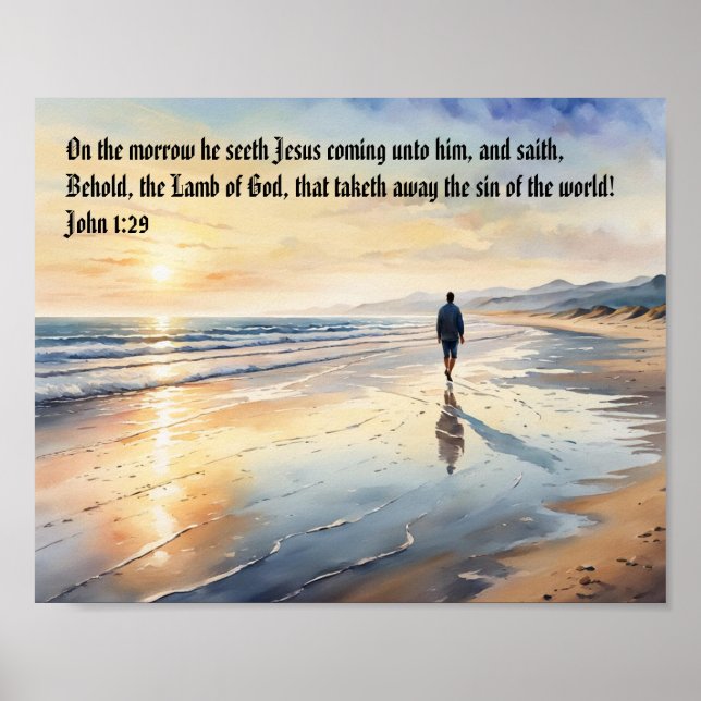 Póster Plantilla de verso bíblico, papel de Poster de val (Frente)