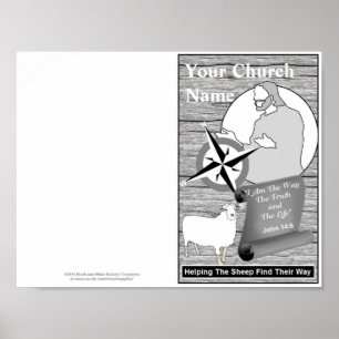 Póster Plantilla del boletín de la iglesia de Reprintabl