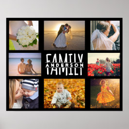 Póster Plantilla DIY de familia 8 Collages de fotos | Aña