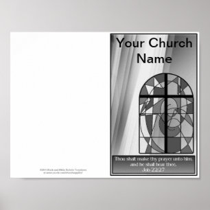 Póster Plantilla maestra de boletín de iglesia reimprimib