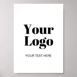 Póster Plantilla simple de carga de logotipo o imagen y t