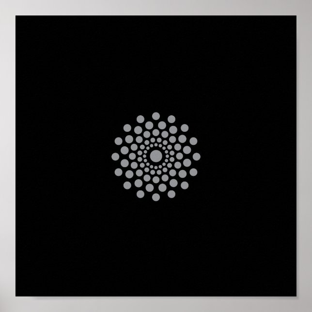 Póster Plantilla solo centro Mandala (Frente)