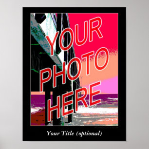 Póster Plantilla vertical de marco de Poster blanco