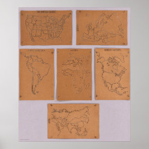 Póster Plantillas del mundo