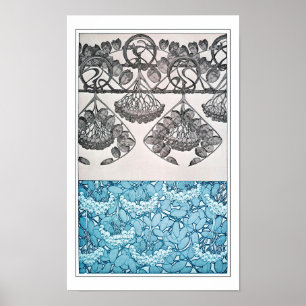 Póster Plants of Art Nouveau Style, Mucha