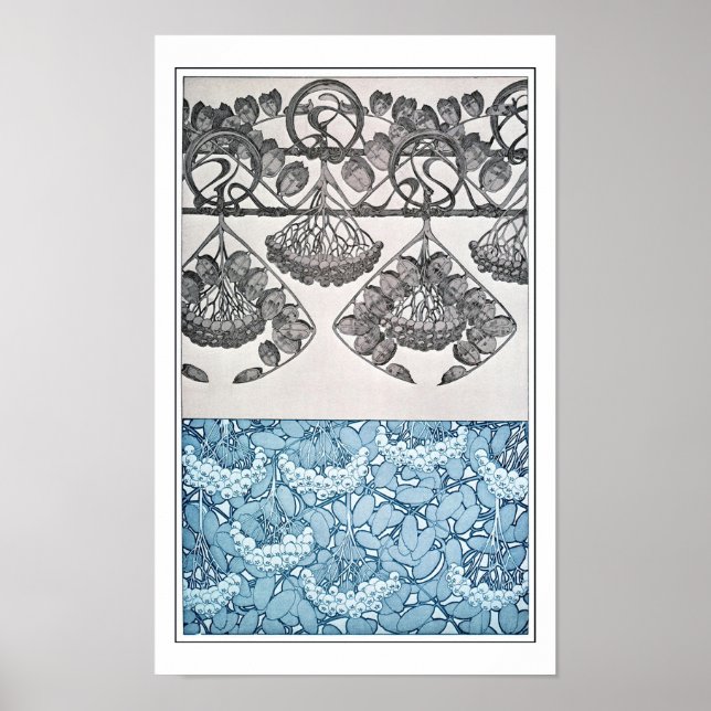 Póster Plants of Art Nouveau Style, Mucha (Frente)