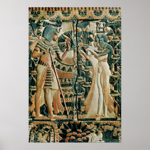 Póster Plaque de la tapa de la fuente que muestra