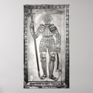 Póster Plaque depicting the armour of Joan of Arc