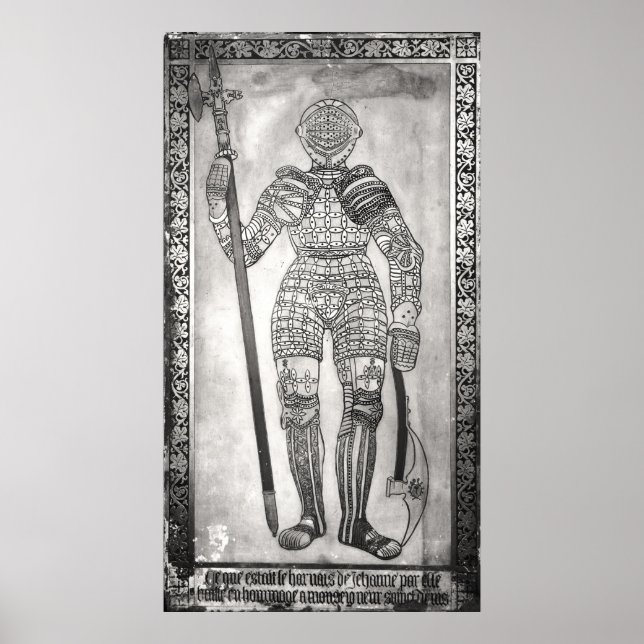 Póster Plaque depicting the armour of Joan of Arc (Frente)