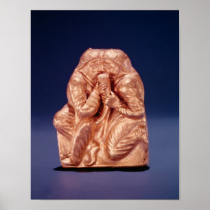 Póster Plaque que representa a dos scythians compartiendo