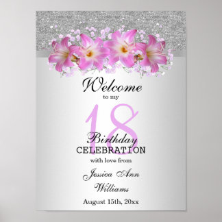 Póster Plata Clásica y Belladonna Lilies 18º cumpleaños