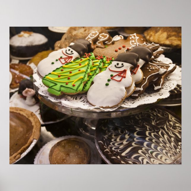 Póster Plata de cookies de Navidades frescos (Frente)