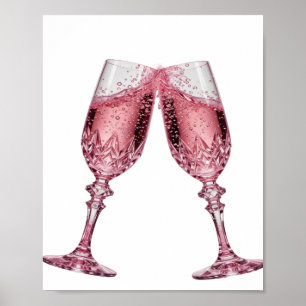 Póster Plata Limpia BRINDIS POR EL AMOR Y LA FELICIDAD