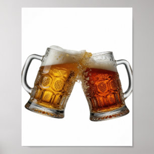 Póster Plata Moderna BRINDIS POR BUENA SALUD