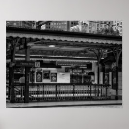 Póster Plataforma de la Estación Flinders Street en Melbo