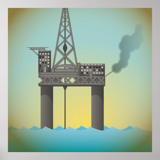 Póster Plataforma petrolífera (Frente)