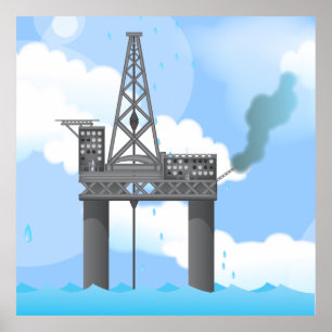 Póster Plataforma petrolífera