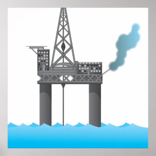 Póster Plataforma petrolífera