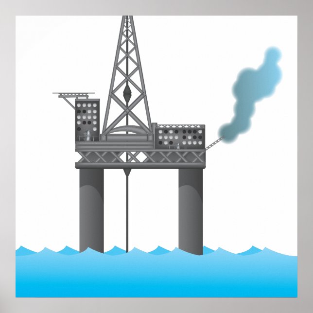 Póster Plataforma petrolífera (Frente)