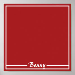 Póster Plátano de cumpleaños del camión de bomberos rojo