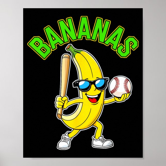 Póster Plátano divertido  (Frente)