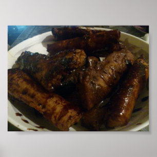 Póster Plátano Turon - poster filipino del postre de la