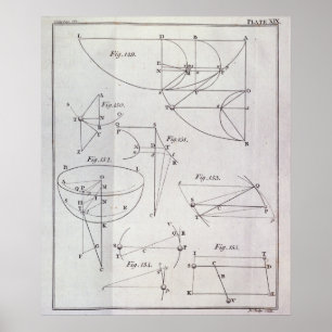 Póster Plate XIX, Illustrating Proposition LXV