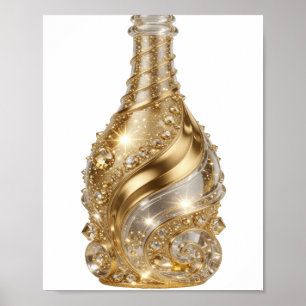 Póster Plateado Brillante GLAMOUR DORADO