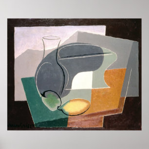 Póster Plato de fruta y jarra, 1927