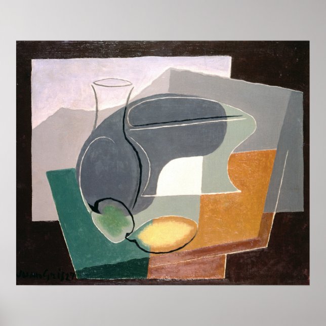 Póster Plato de fruta y jarra, 1927 (Frente)