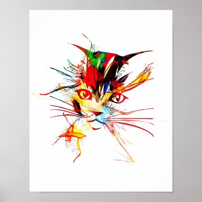 Póster Plato de gato (Frente)