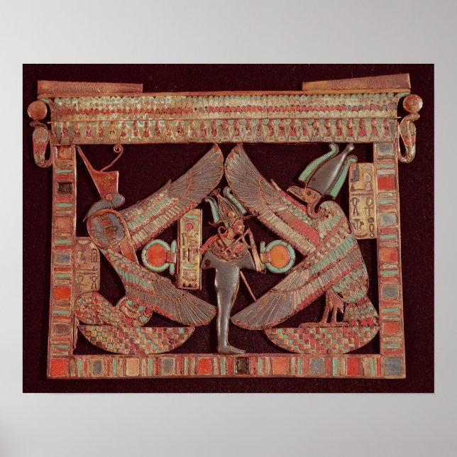 Póster Plato de pecho que representa a Osiris, dios de (Frente)