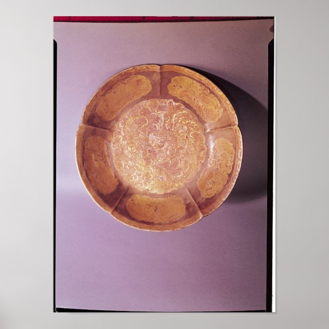 Póster Plato grabado, dinastía Tang (Frente)