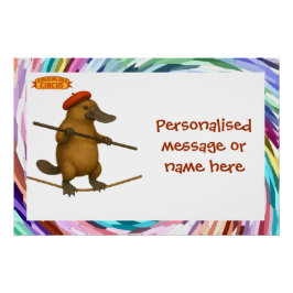 Póster Plato platypus tightrope walker