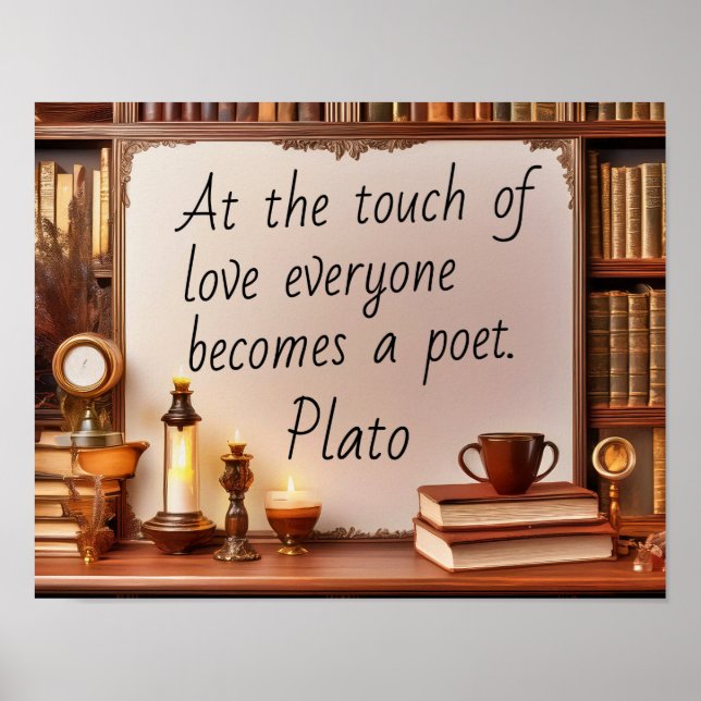 Póster Platón al tacto del amor (Frente)