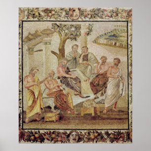 Póster Platón convergiendo con sus alumnos