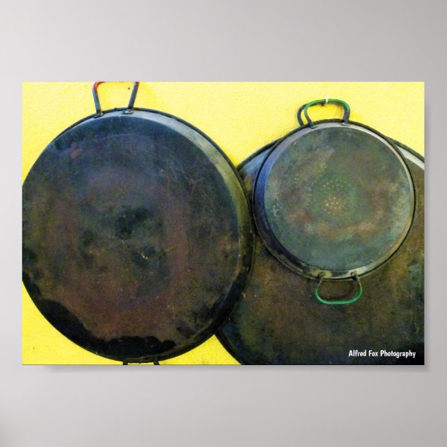 Póster Platos de paella colgantes (Frente)
