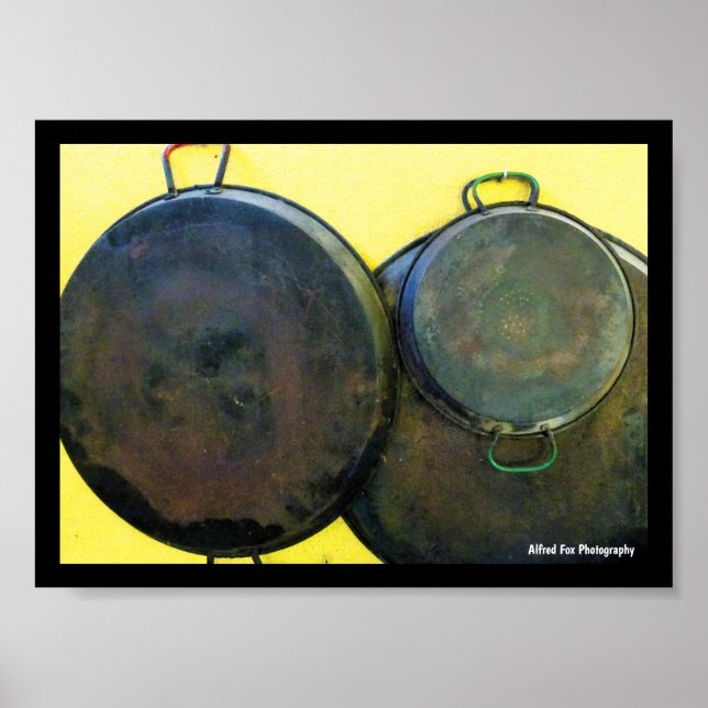 Póster Platos de paella colgantes (Frente)