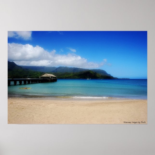 Póster Play at Hanalei Bay Print (Frente)