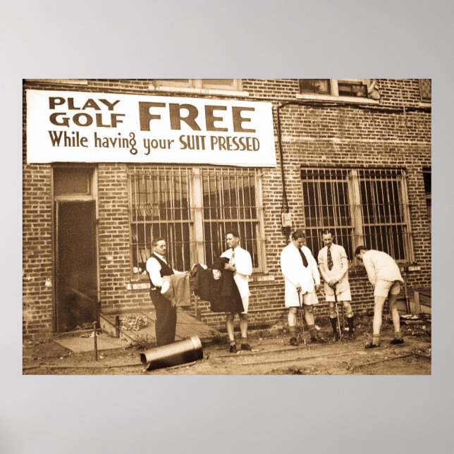 Póster Play Golf Free (While Having Your Suit Pressed) (Frente)